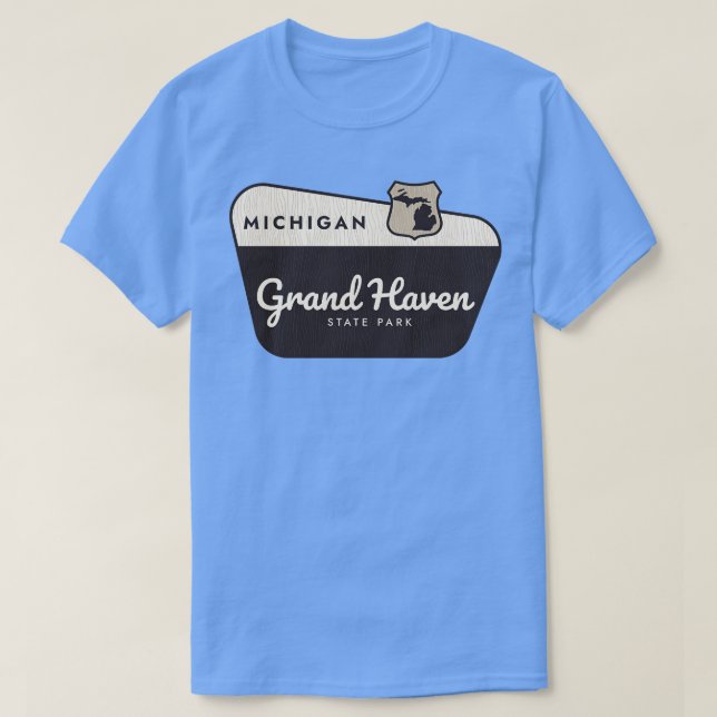 Camiseta Grand Haven State Park - Michigan - Sinal de boas- (Frente do Design)