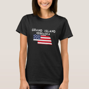 Camiseta Grand Island Nebraska EUA State America Viagem Neb