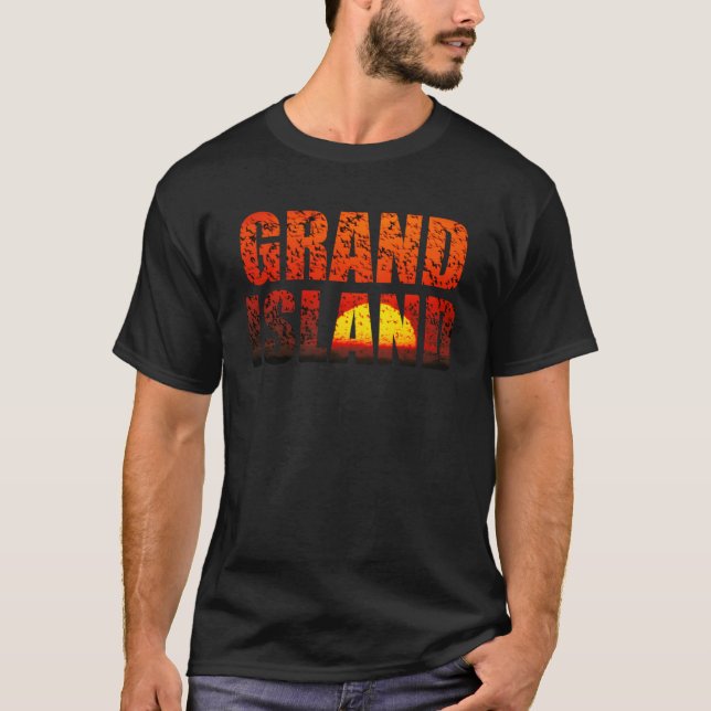Camiseta Grand Island Nebraska Sandhill Crane Graphic Lette (Frente)