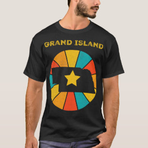Camiseta Grand Island, Nebraska Vintage, afligida Souvenir