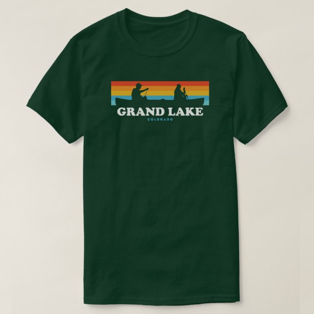 Camiseta Grand Lake Colorado Canoe (Frente do Design)
