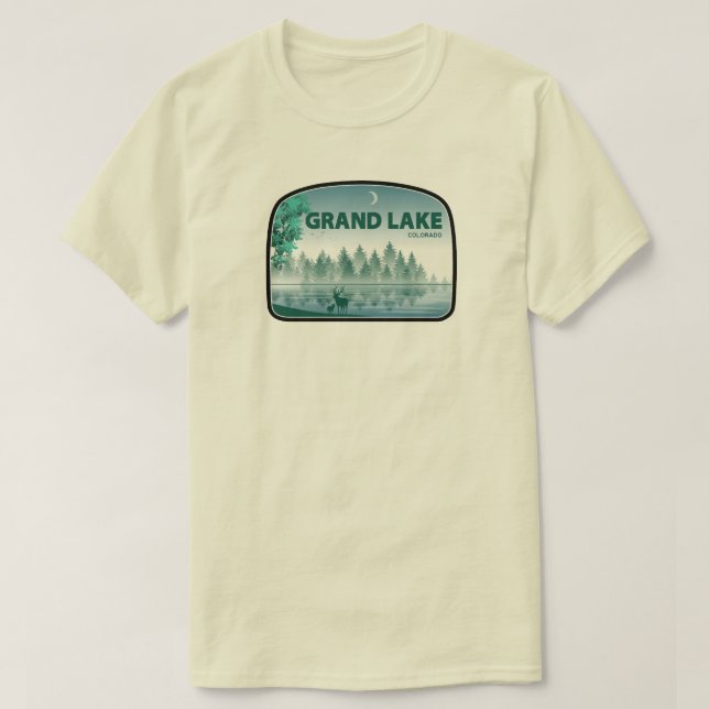 Camiseta Grand Lake Colorado Deer (Frente do Design)