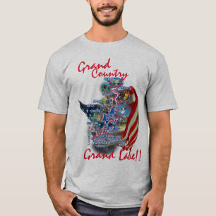 Camiseta Grand Lake OK Map
