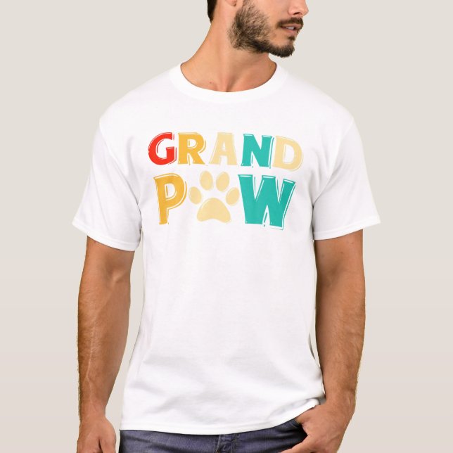 Camiseta Grand Paw Dog TShirt Avô Vovô Cachorro Vi (Frente)
