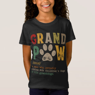 Camiseta Grand Paw Vovô Dog Pai Definição Pawpa Pai