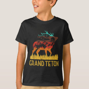 Camiseta Grand teton - amar a natureza vintage caminhada 70