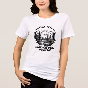 Camiseta Grand Teton montanhas Parque Nacional Wyoming