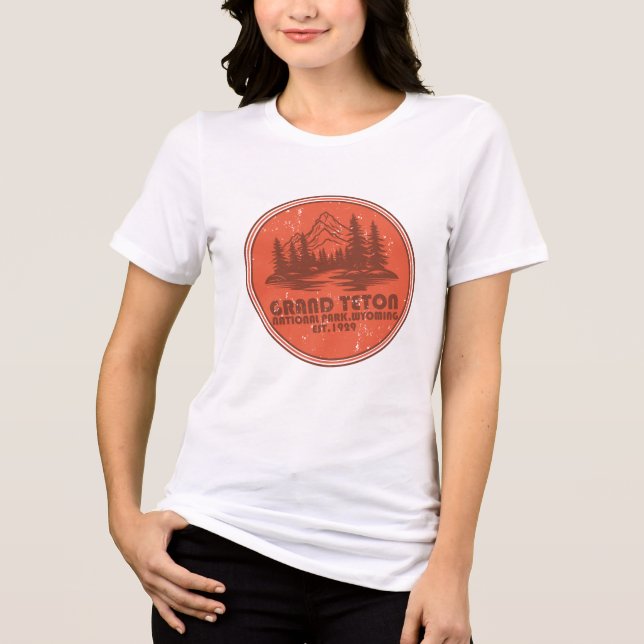 Camiseta Grand Teton mountains National Park Wyoming (Frente)