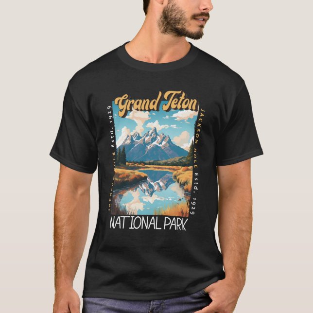 Camiseta Grand Teton National Park Jackson Hole se Distingu (Frente)