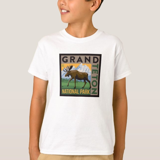 Camiseta Grand Teton National Park Moose (Frente)