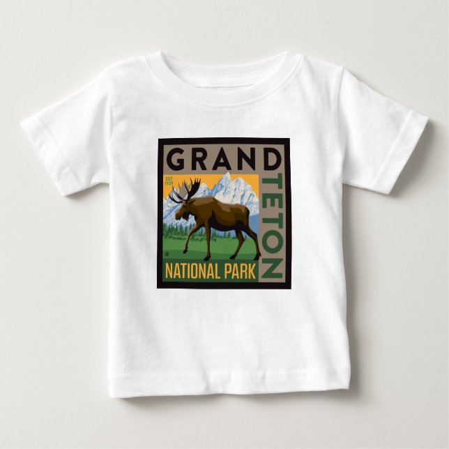 Camiseta Grand Teton National Park Moose (Frente)