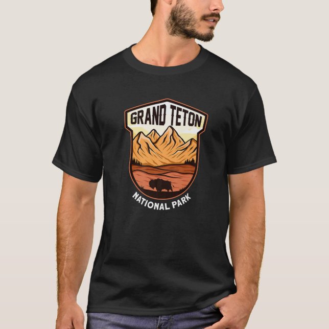Camiseta Grand Teton National Park Mountain Tourist Souveni (Frente)