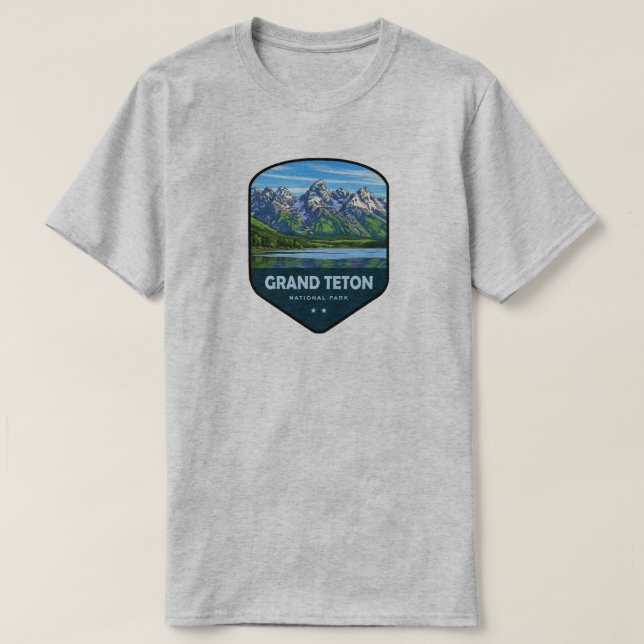 Camiseta Grand Teton National Park Shield (Frente do Design)