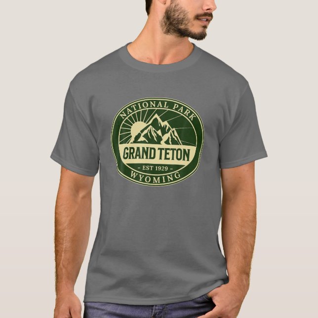 Camiseta Grand Teton National Park Wyoming Hike Outdoors (Frente)