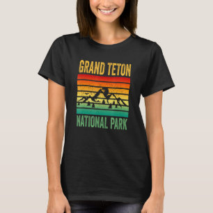 Camiseta Grand Teton National Park Wyoming Retro Sunset Sou