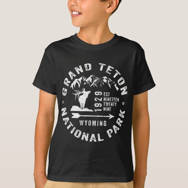 Camiseta Grand Teton National Park Wyoming Souvenir (Frente)