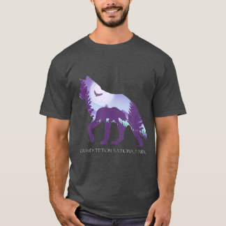 Camiseta Grand Teton National Park Wyoming Wolf