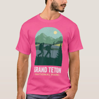 Camiseta Grand Tetons Tshirt Hiking Retro Grand Teton Natio