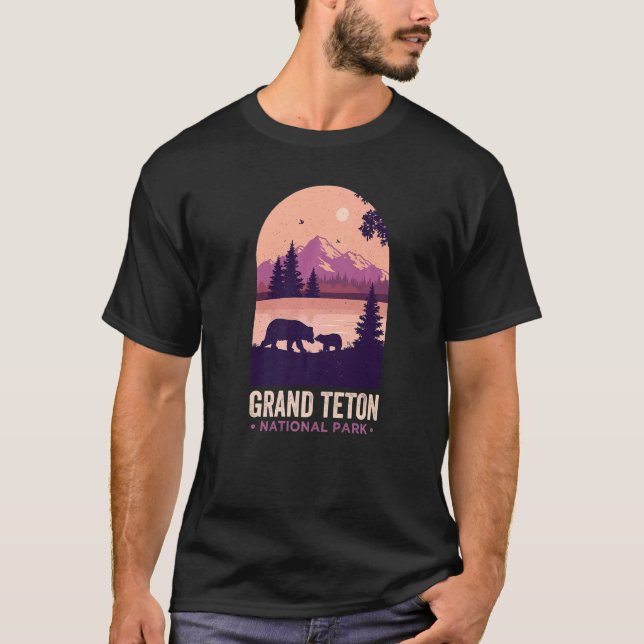 Camiseta Grand Tetons Wyoming Black Bears Grand Teton Natio (Frente)