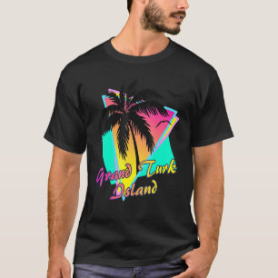 Camiseta Grand Turk Island Tropical Summer E Beach Palm S