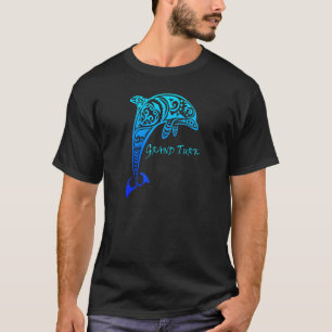 Camiseta Grand Turk Turks & Caicos Vintage Tribal Golfinho