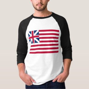 Camiseta Grand Union, 1ª Bandeira dos EUA das Colônias