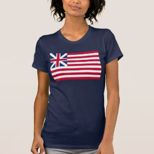 Camiseta Grand Union, 1rua EUA Bandeira das Colônias T-Shir
