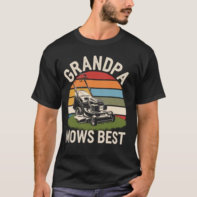 Camiseta Granda Corta Melhor Cortador de Relva Engraçado (Frente)