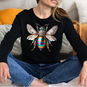 Camiseta Grande Abelha Enfeitada com Joias