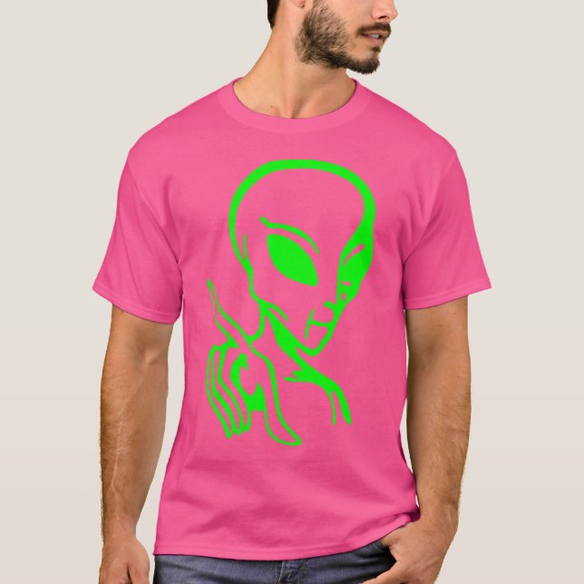Camiseta Grande Alienígena Verde (Frente)