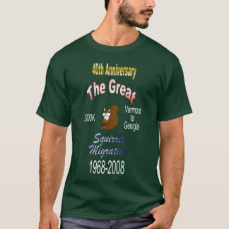 Camiseta Grande aniversário da migração 40th do esquilo