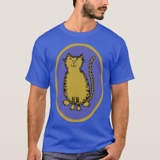 Camiseta Grande Ano Gato Bonito do Oval do Tigre