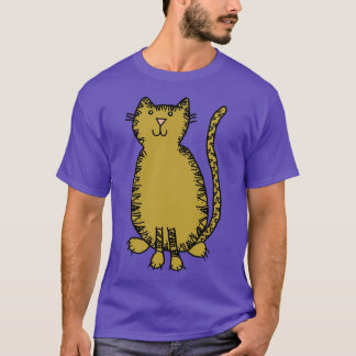 Camiseta Grande Ano Gato Bonito do Tigre