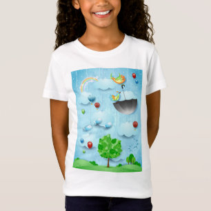 Camiseta Grande árvore e aves voadoras