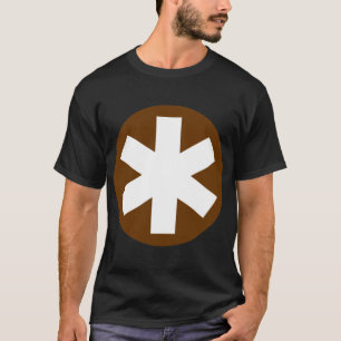 Camiseta Grande Asterisco - Castanho e Branco