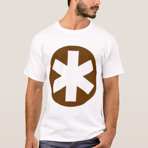 Camiseta Grande Asterisco - Marrom e branco