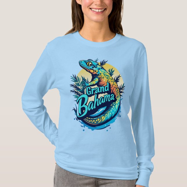Camiseta Grande Bahama Caribe Gecko (Frente)