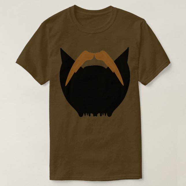 Camiseta Grande bigode e barba grande 1 (Frente do Design)