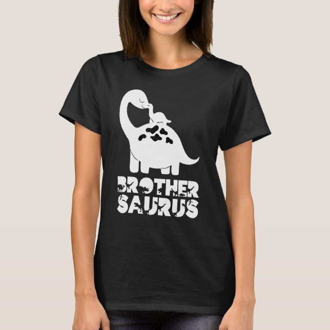 Camiseta Grande Brothersaurus Rex Pequeno Irmão Saurus Bro  (Frente)