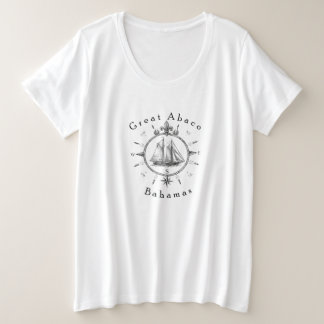 Camiseta Grande Bússola Náutica de Vela Abaco Bahamas