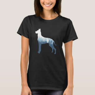 Camiseta Grande Cachorro de Silhouette ao ar livre