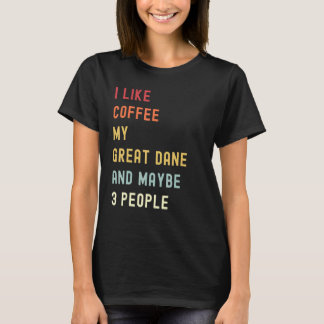Camiseta Grande Cachorro Retro Dane E Café