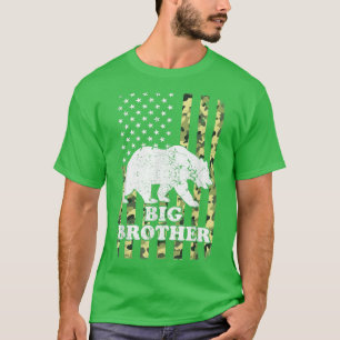 Camiseta Grande Camuflagem de Urso do Irmão Camuflagem de C