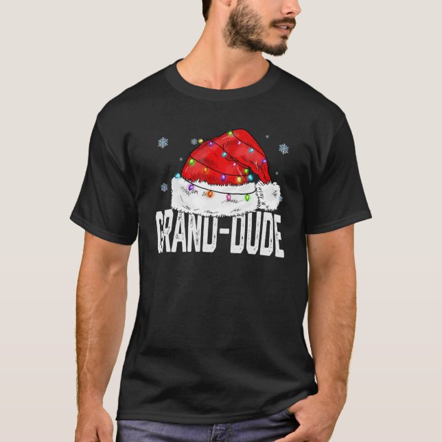 Camiseta Grande Cara Claus Família Engraçada Correspondendo (Frente)