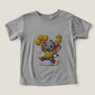 Camiseta Grande Celebração: Elefante com Balões Todd
