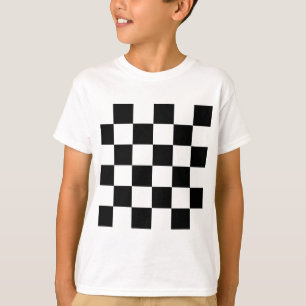 Camiseta Grande Checkered - preto e branco