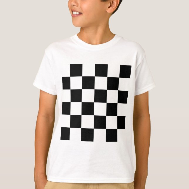 Camiseta Grande Checkered - preto e branco (Frente)