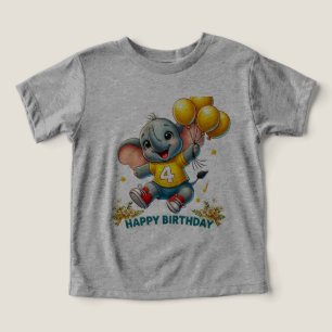Camiseta Grande Cinco Celebrações: Elefante com Balões