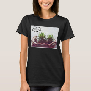 Camiseta Grande Citação do Sonho de Suculento Verde