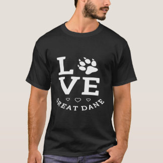 Camiseta Grande Dane Cachorro Hoodie Amor Dança Excelente